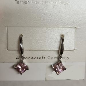 Primavera Sterling Silver and Pink Earrings.